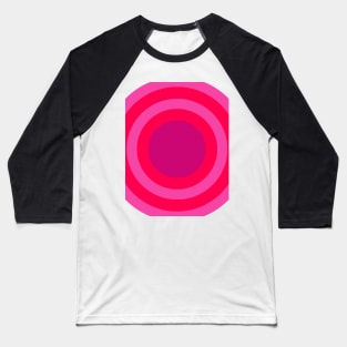 pink and red circles Baseball T-Shirt